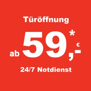 Schlüsseldienst Wuppertal - Türöffnung 59-Euro